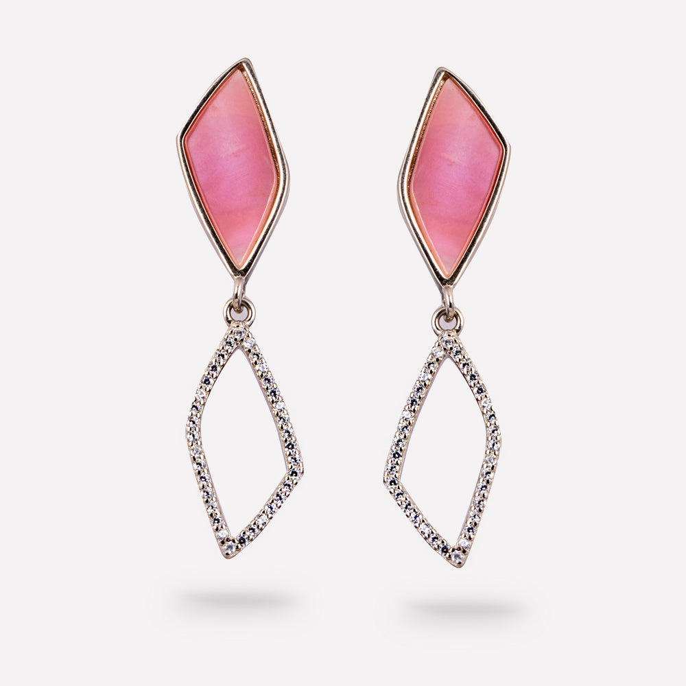 Pink Teardrop Earrings