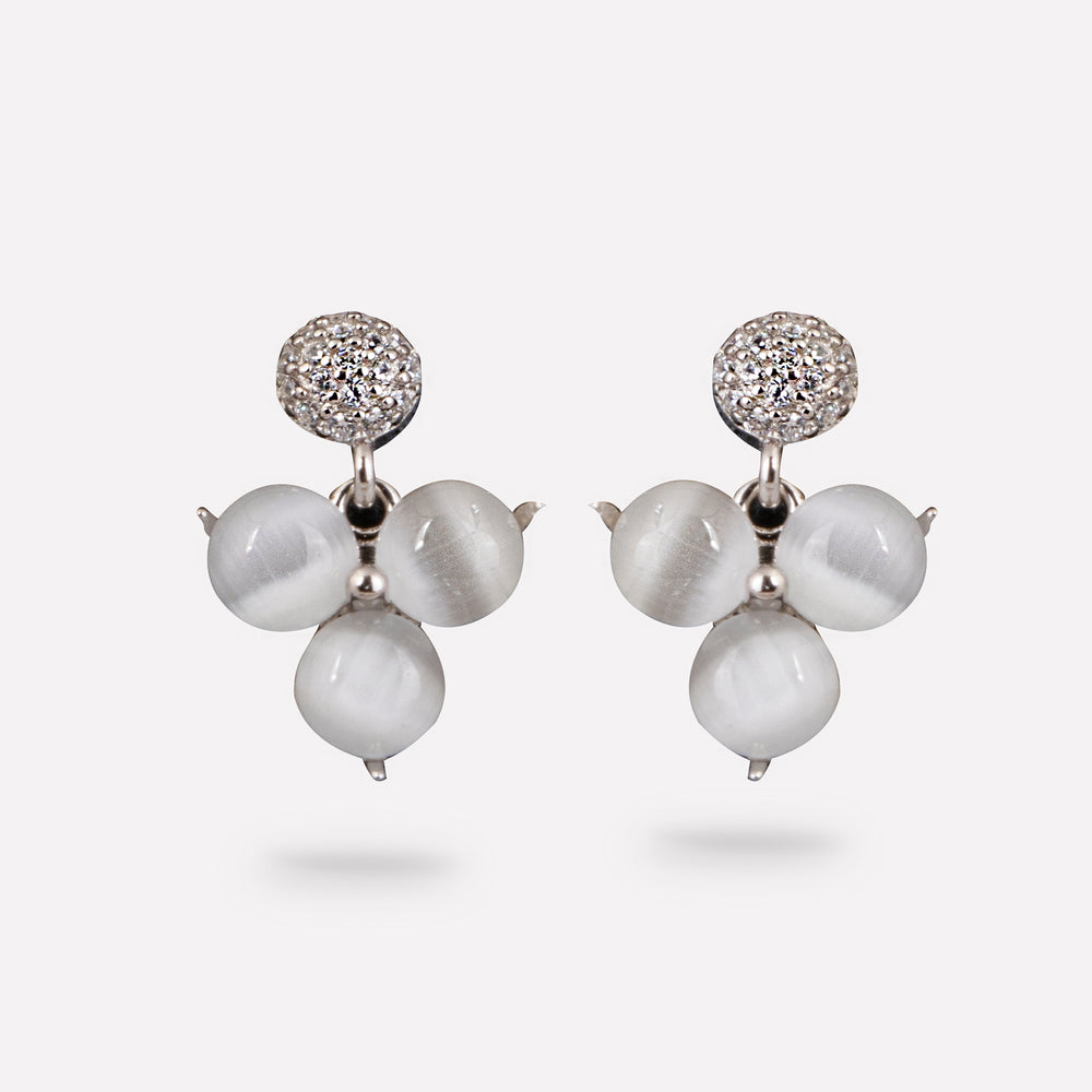 Moonstone and Crystal Earrings