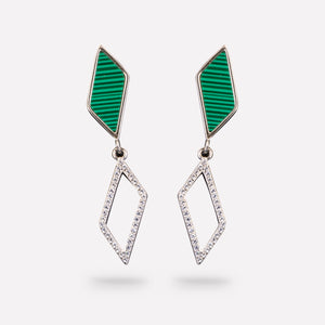 Green Gem Drops Earrings Green Gem Drops Earrings