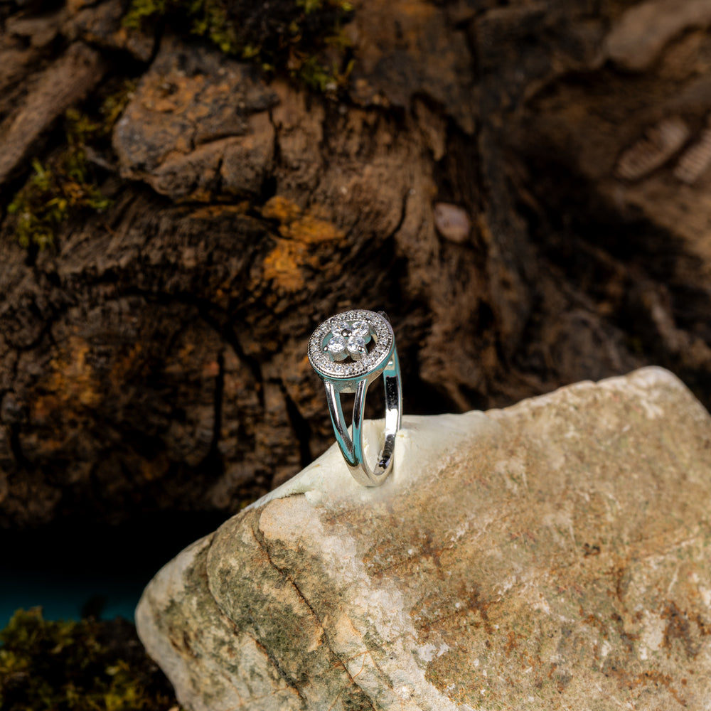 Luminous Elegance Sterling Silver CZ Ring