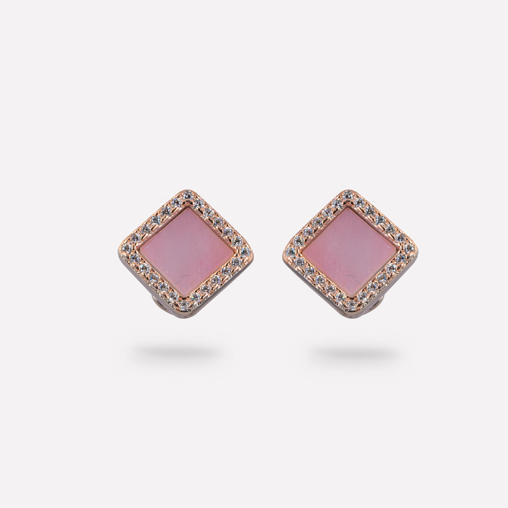 Pink Gem Earrings