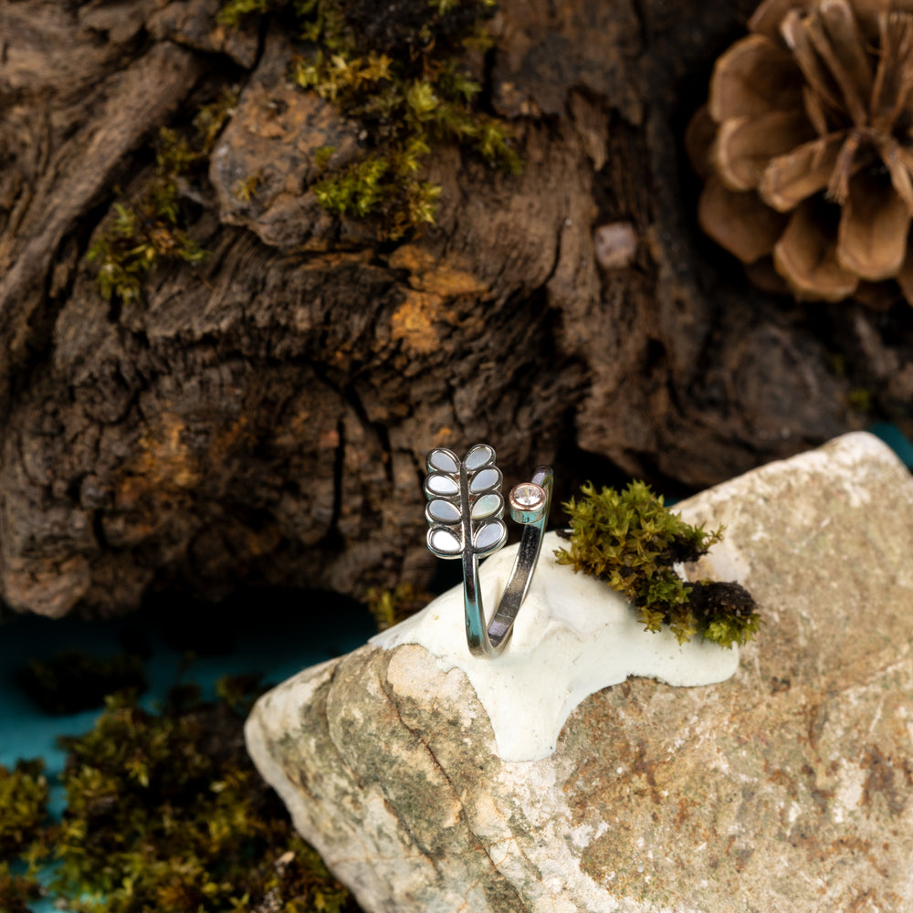 Ethereal Harmony CZ Accents Ring