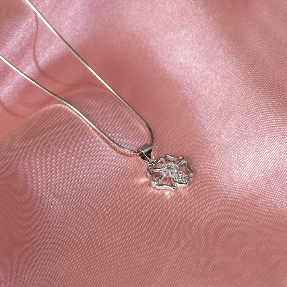 Sparkling Floral Gemstone Pendant