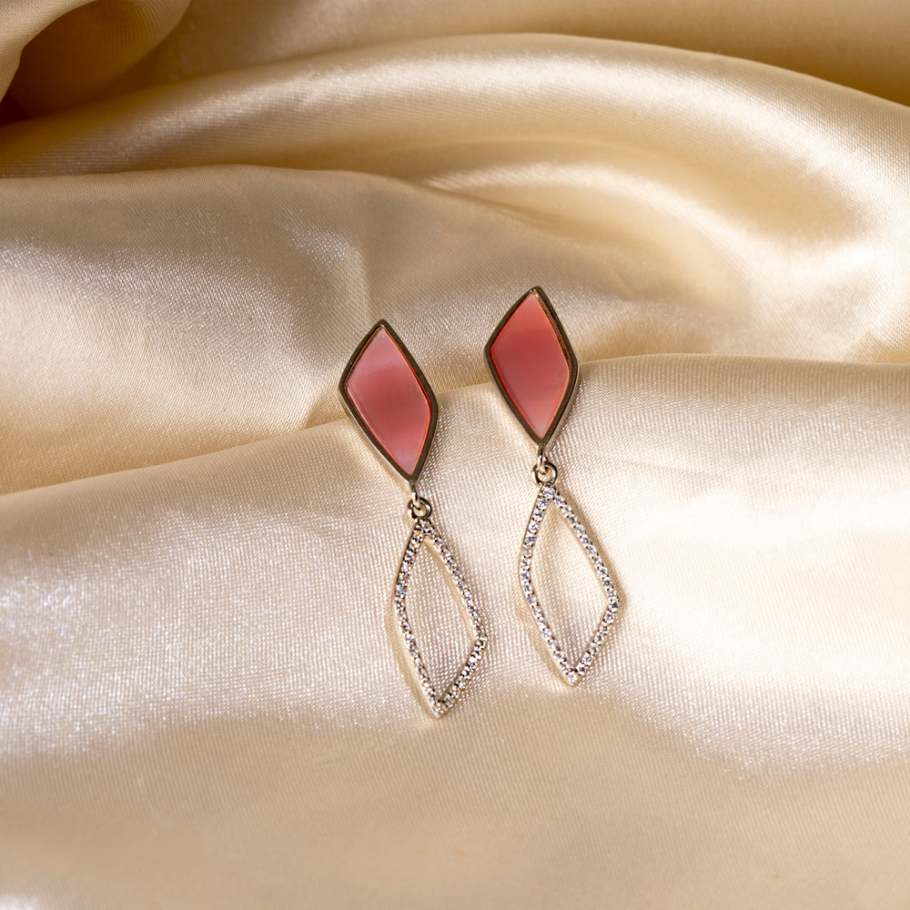Pink Teardrop Earrings