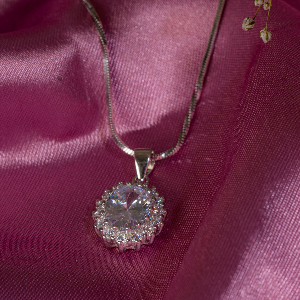 Eternity Shine White Crystal Pendant