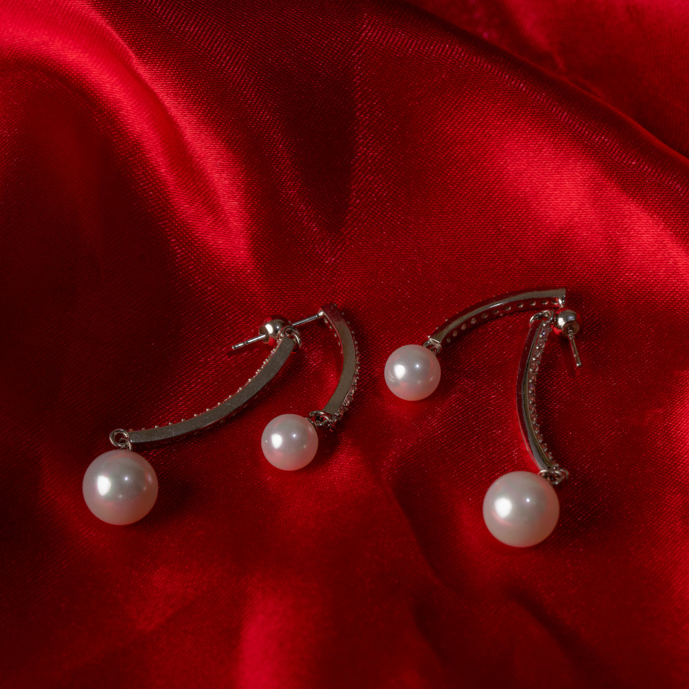 Pearl and Crystal Earrings
