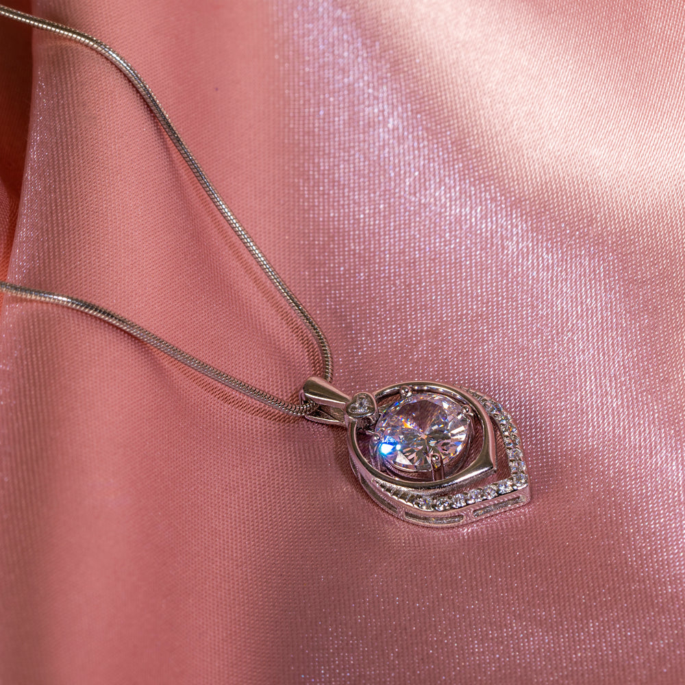 Radiant Teardrop Halo Pendant