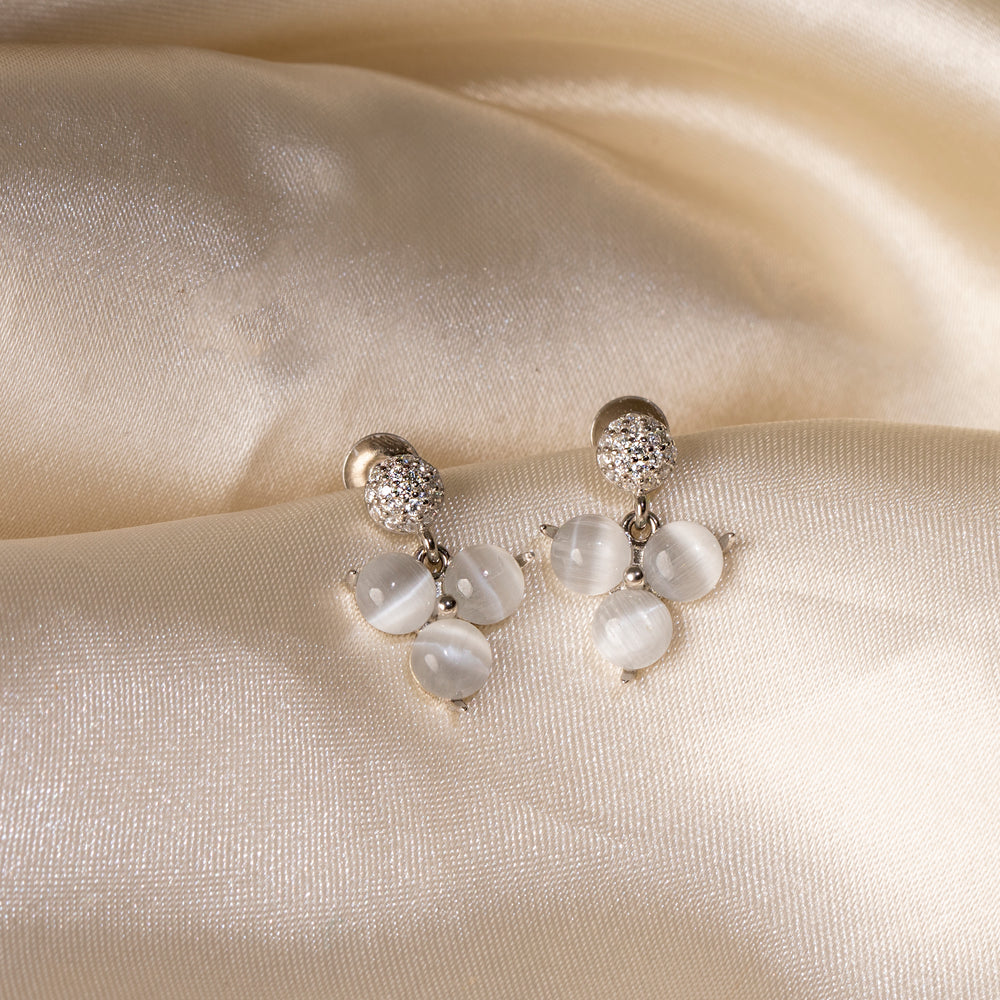 Moonstone and Crystal Earrings