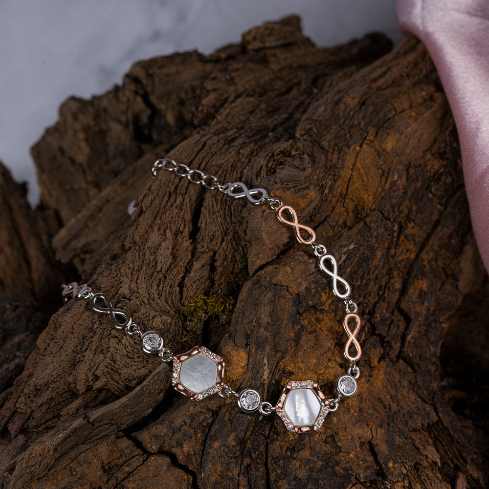 Hexagon Infinity Bracelet