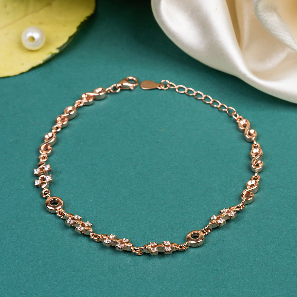 Rose Gold 925 Silver Lucky Bracelet