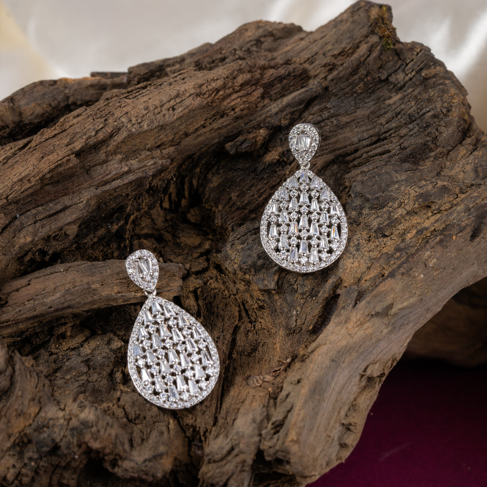 Sparkling Teardrop Gem Earrings