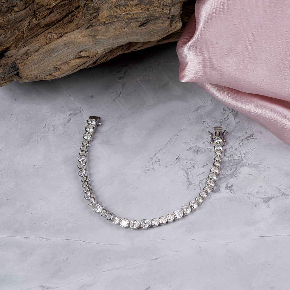 Heart Tennis Bracelet