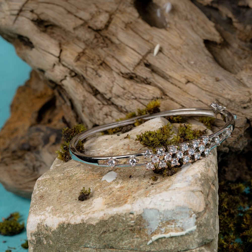 Radiant Diamond Silver Bracelet