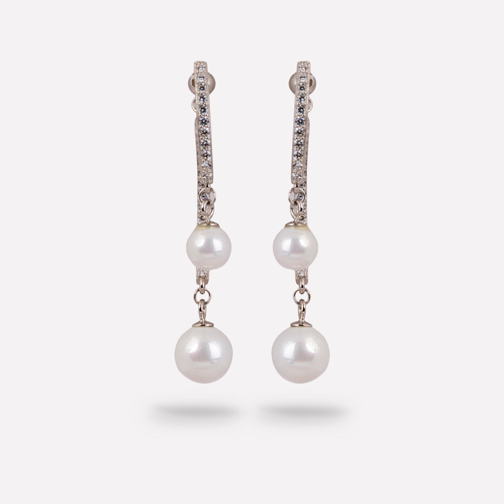 Pearl and Crystal Earrings