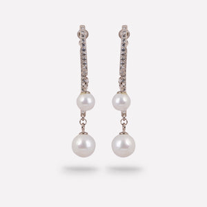 Pearl and Crystal Earrings Pearl and Crystal Earrings