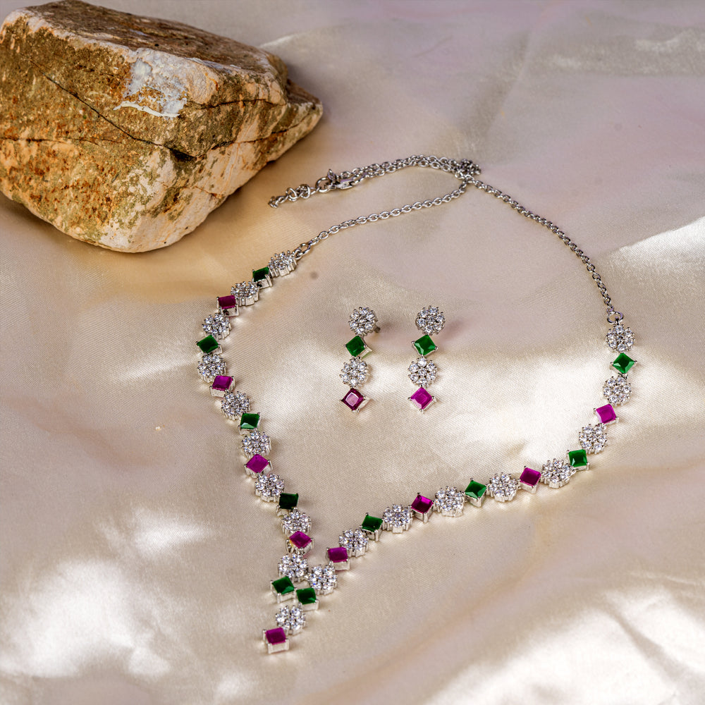 Crystal and Gemstone Necklace Set