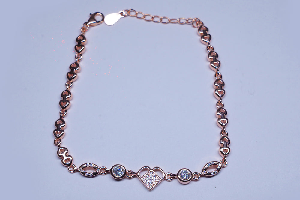 Rose gold silver unique design bracelet