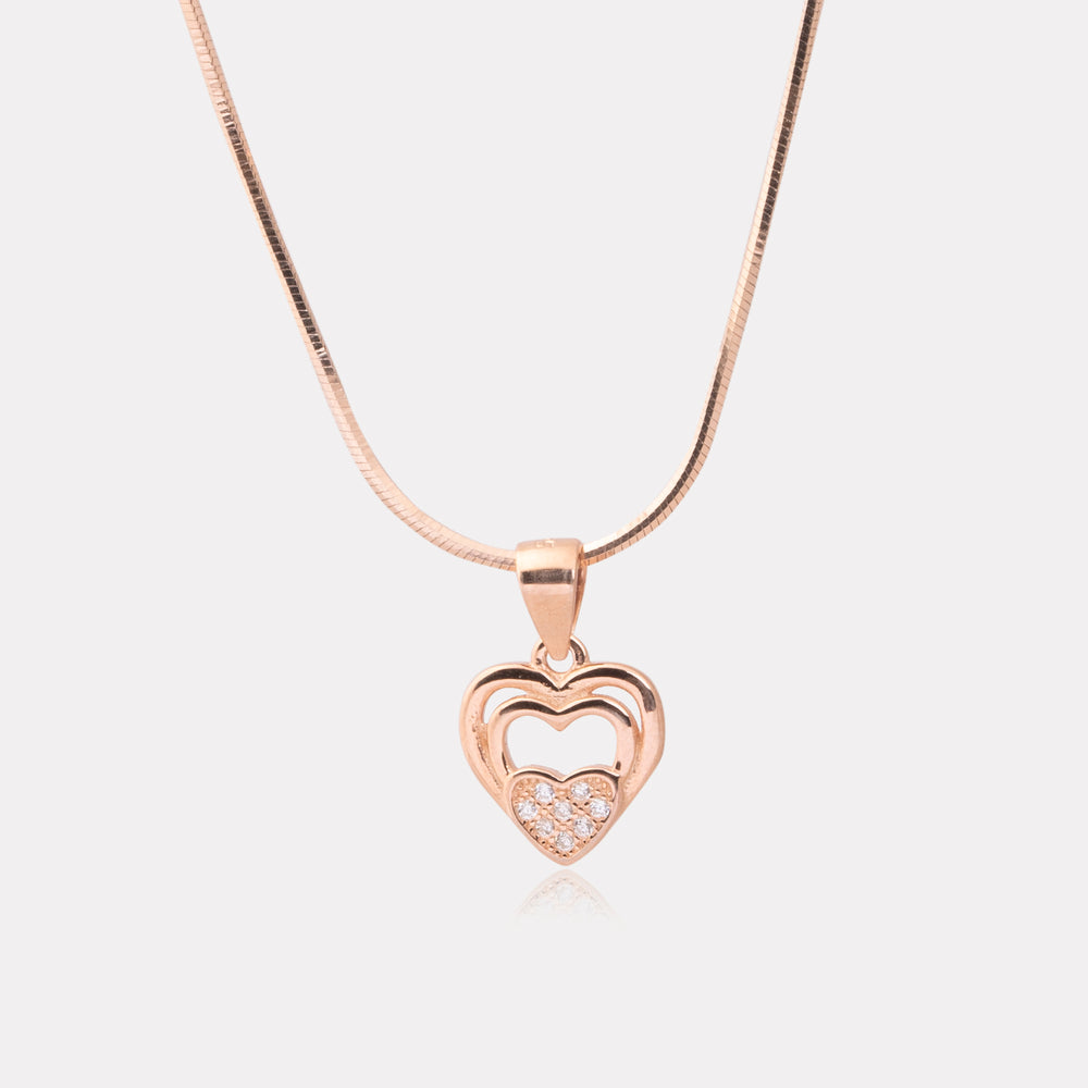 Double Heart Radiance Pendant