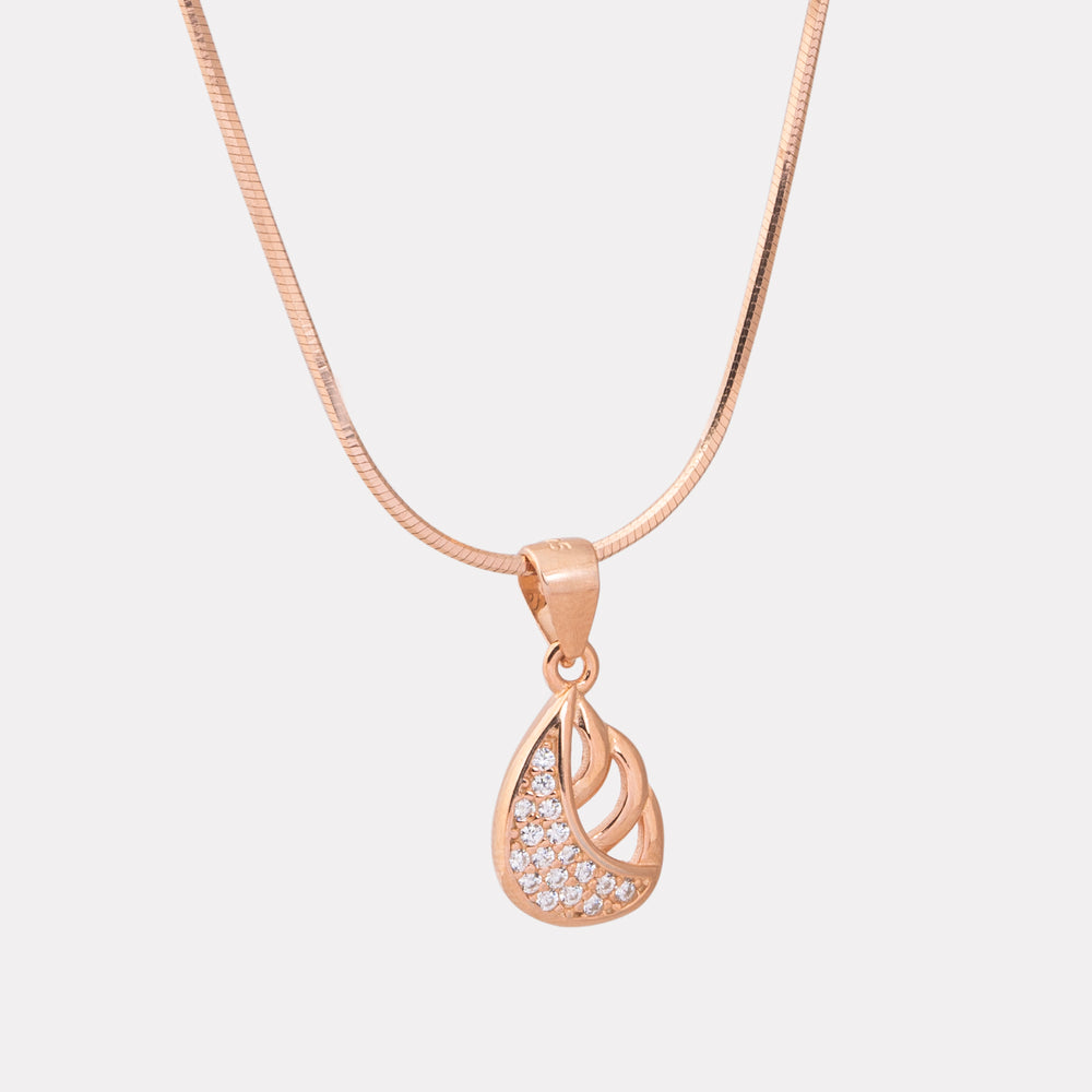 Glistening Twisted Teardrop Pendant