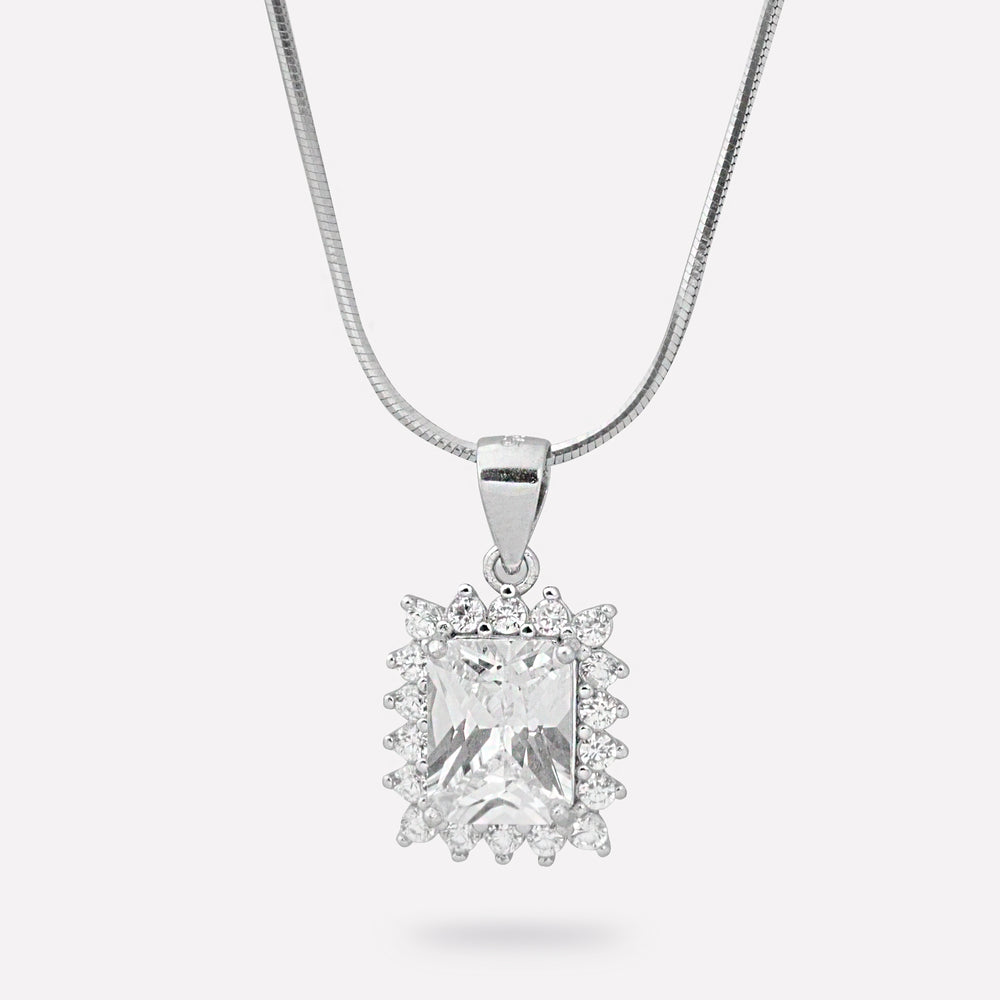 Solitaire Square Pendant