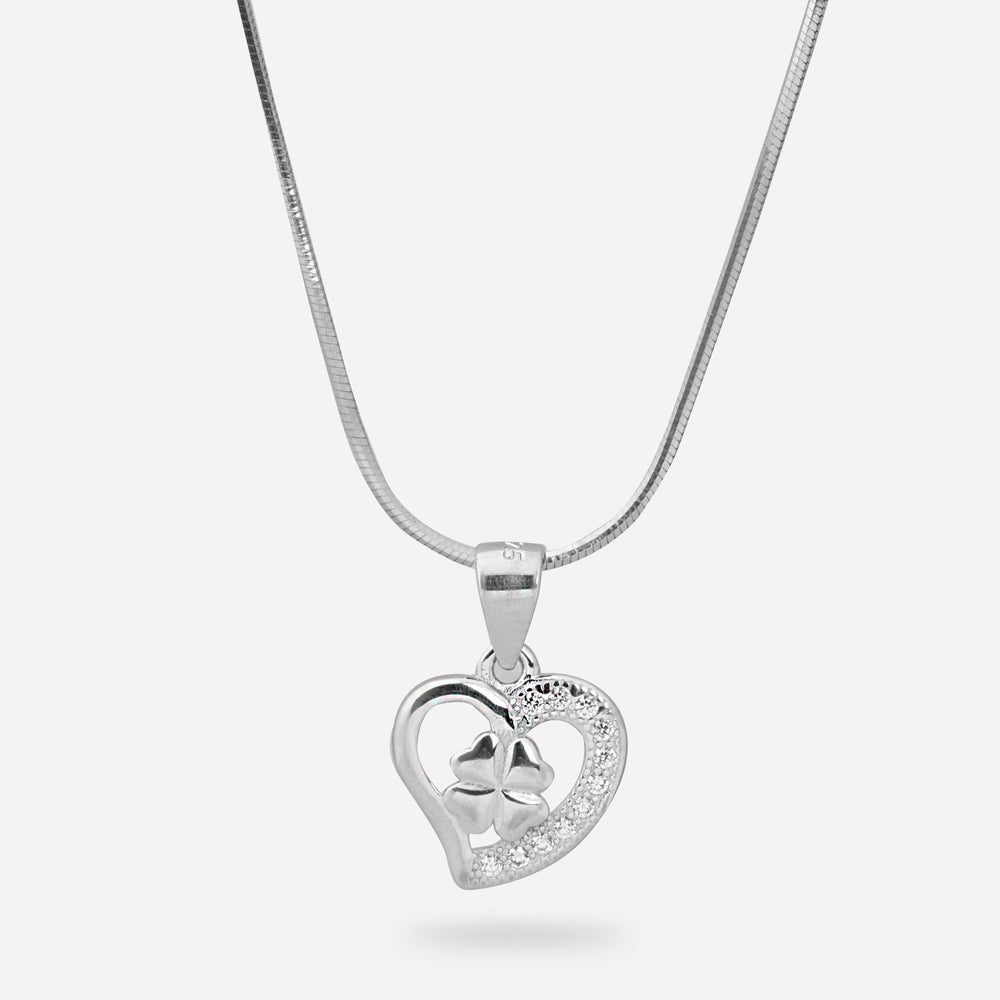 Heart and Clover Pendant