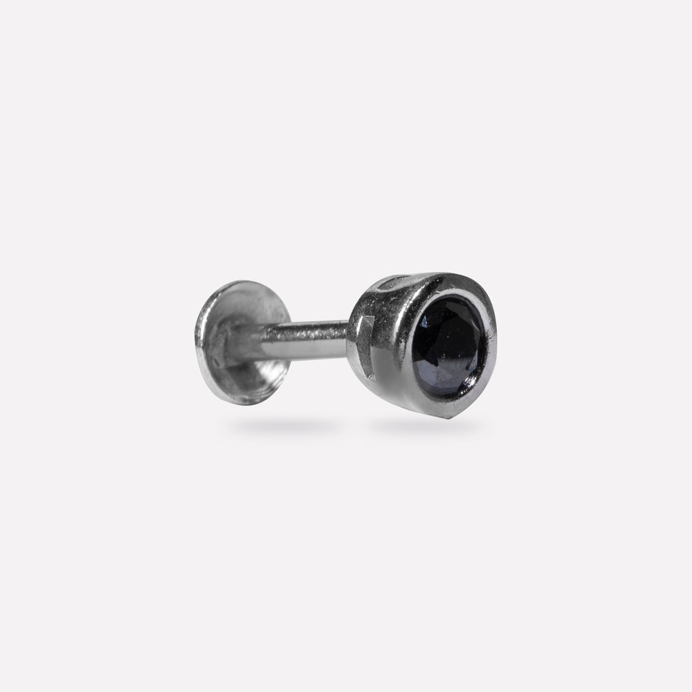 Black diamond piercing stud
