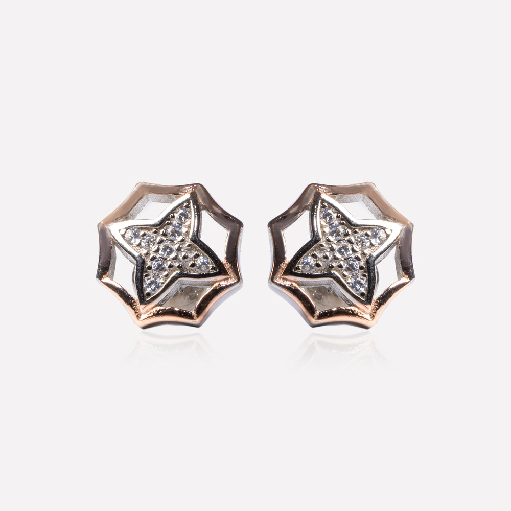 Twinkle Star Rose Gold Studs