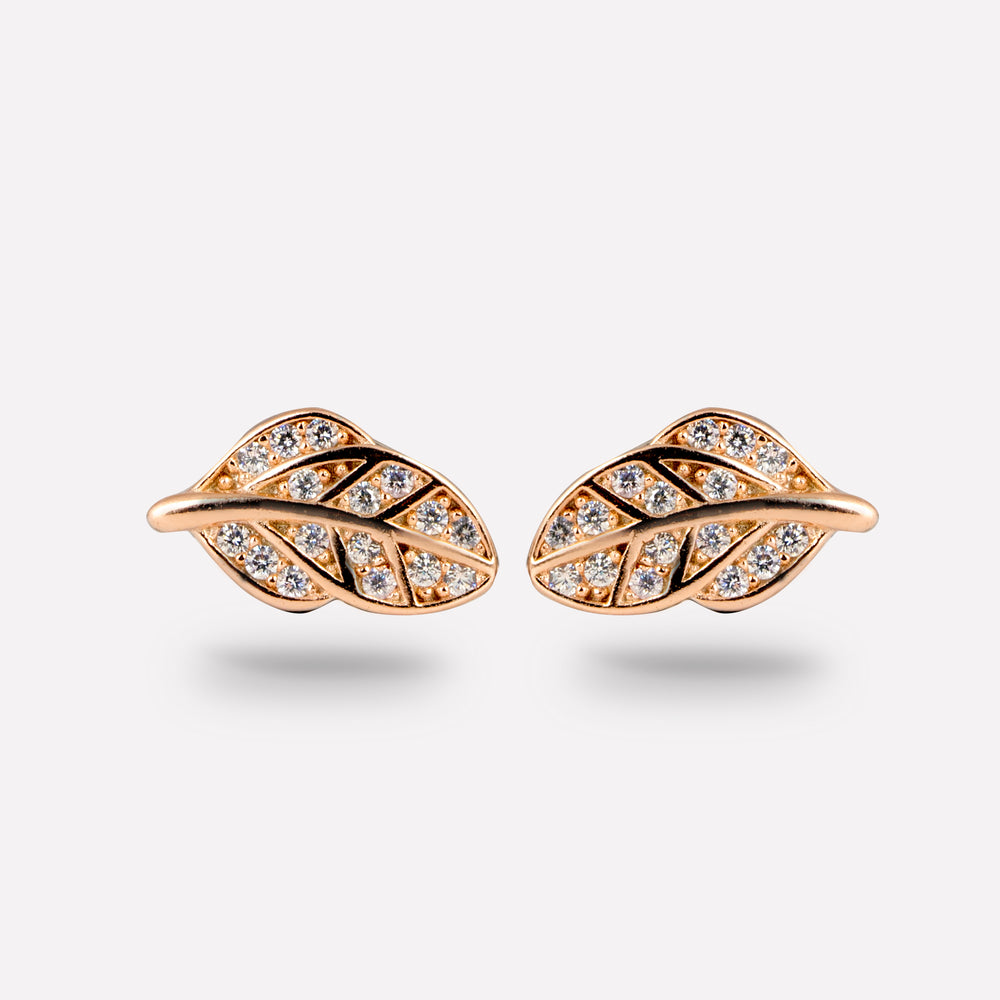 Golden Leaf Elegance Studs