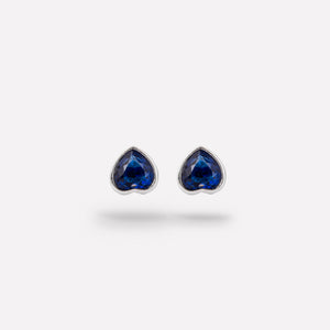 Blue Stone Ocean Heart Studs Blue Stone Ocean Heart Studs