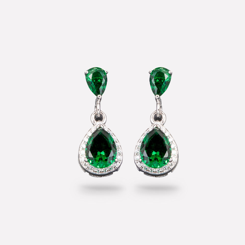 Emerald Drop Elegance Studs