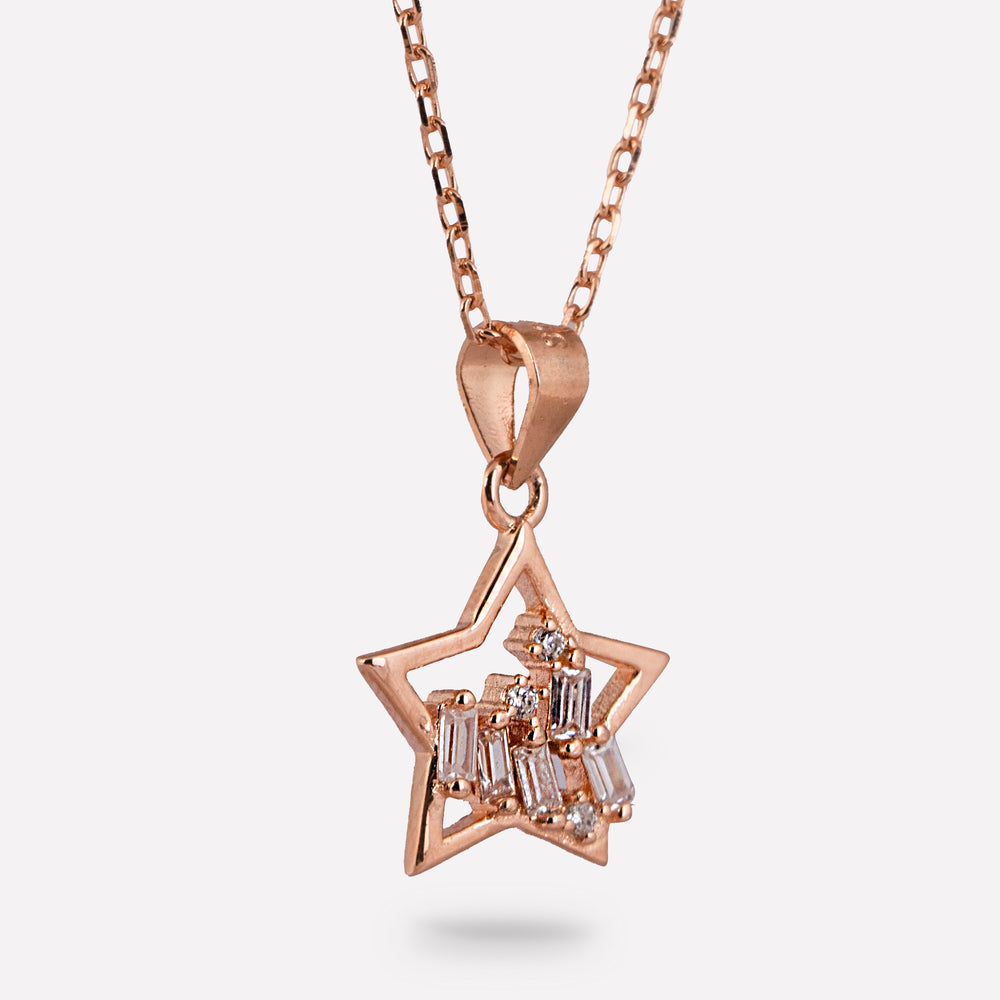 Rose Gold Stylish Star Pendant