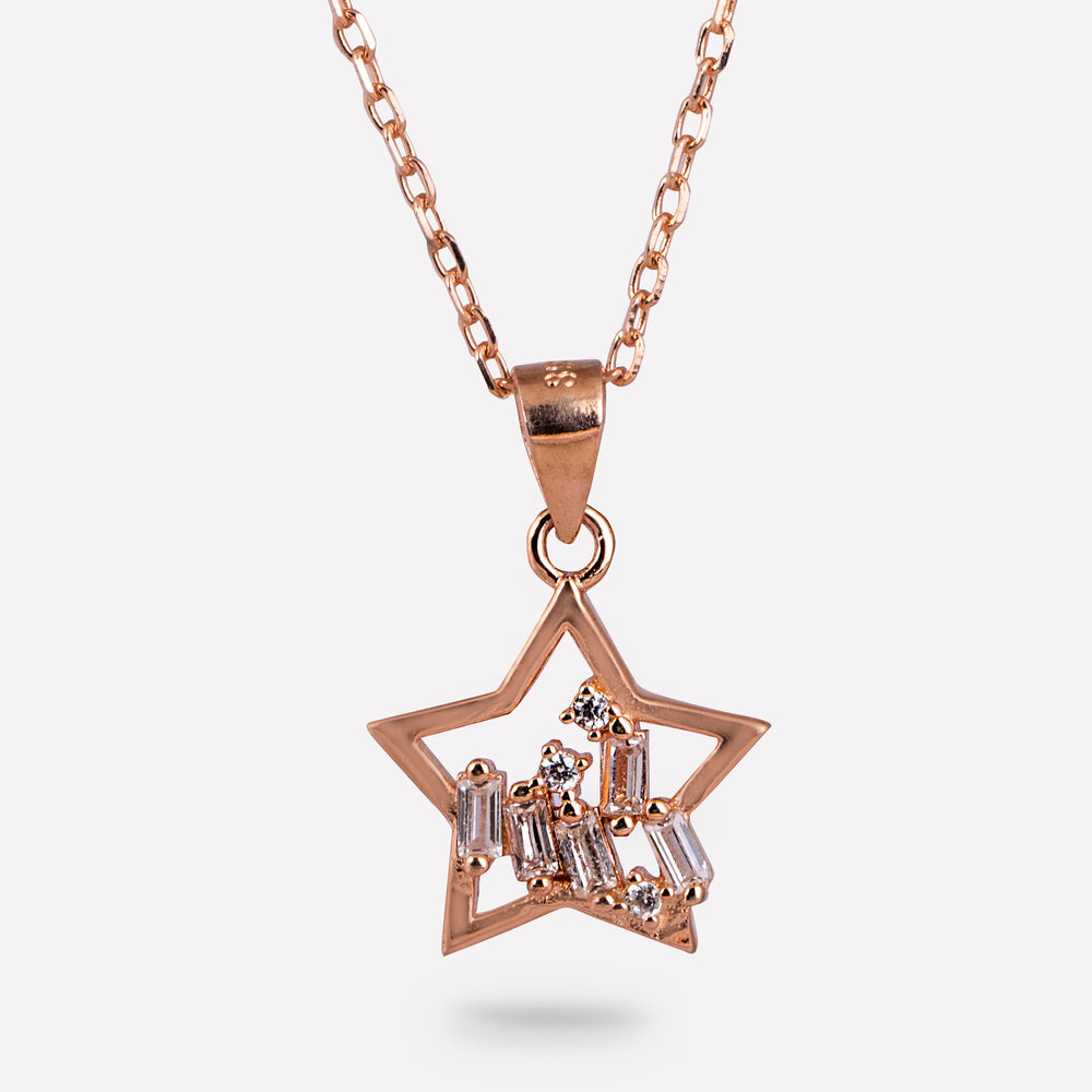 Rose Gold Stylish Star Pendant