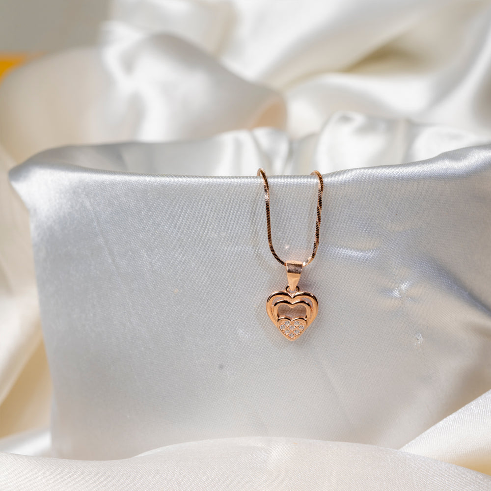 Double Heart Radiance Pendant