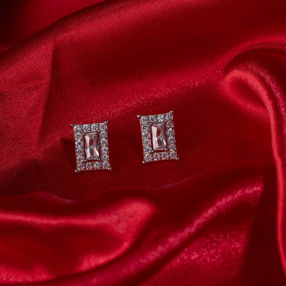 Radiant Rectangle Gem Studs