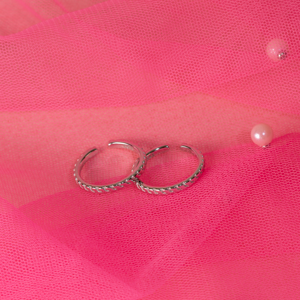 Zigzag pattern Toe Ring