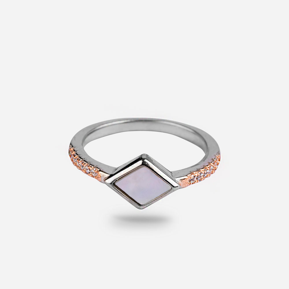 MOP Radiant Charm Sterling Silver Ring