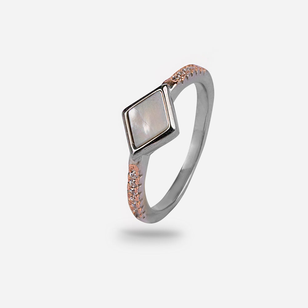 MOP Radiant Charm Sterling Silver Ring