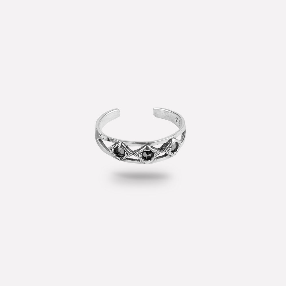 Crisscross Nightfall Toe Ring