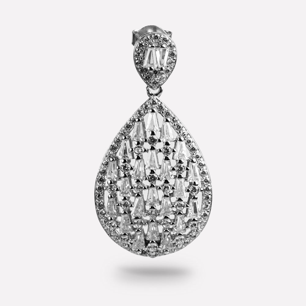 Sparkling Teardrop Gem Earrings