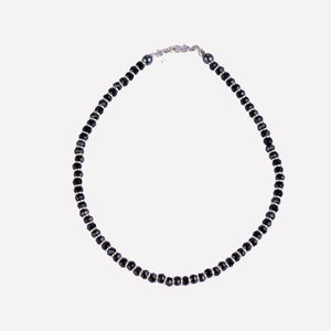 Sleek Black Bead Anklet Sleek Black Bead Anklet