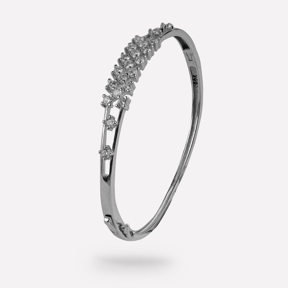 Radiant Diamond Silver Bracelet
