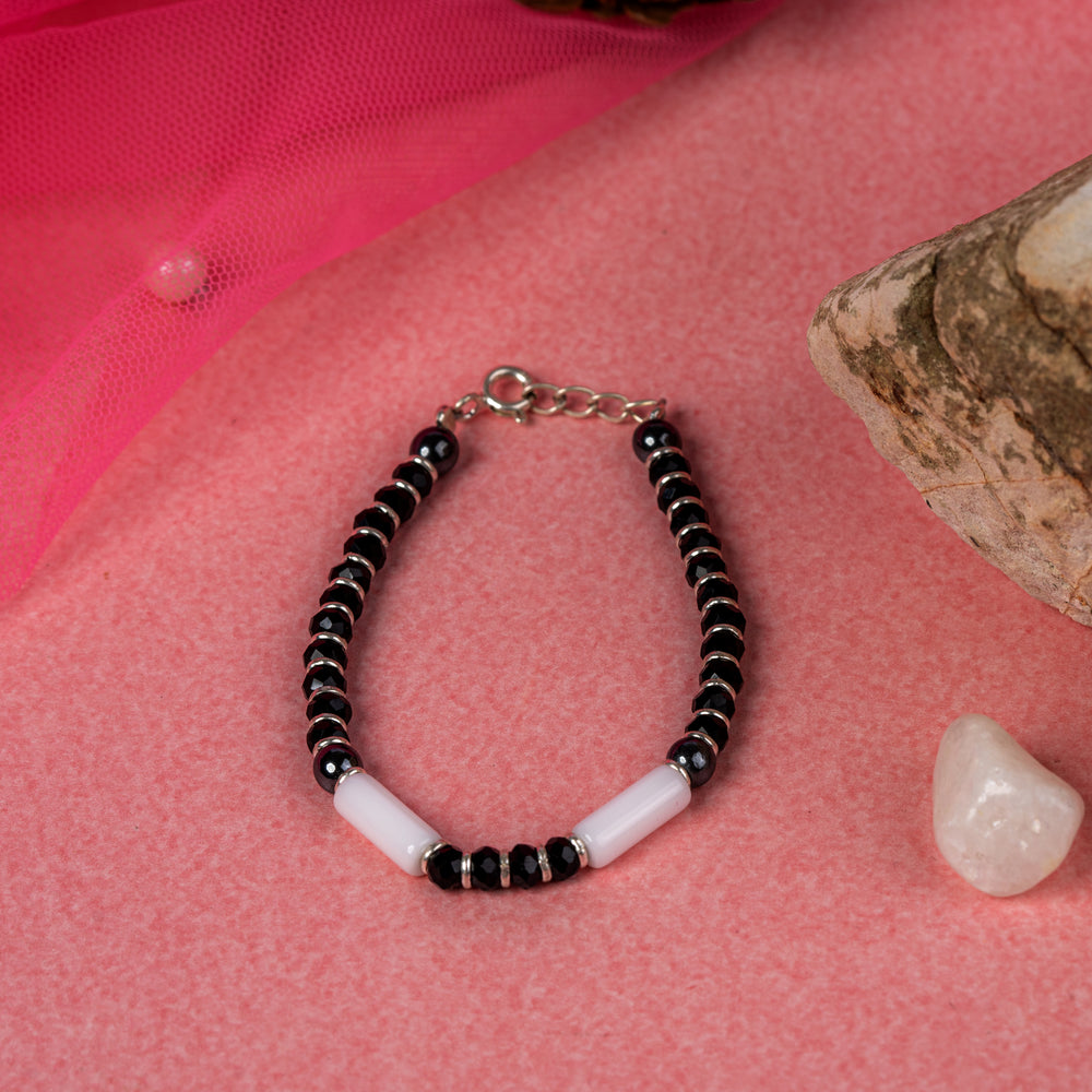 Little Panda Black Beads Bracelet