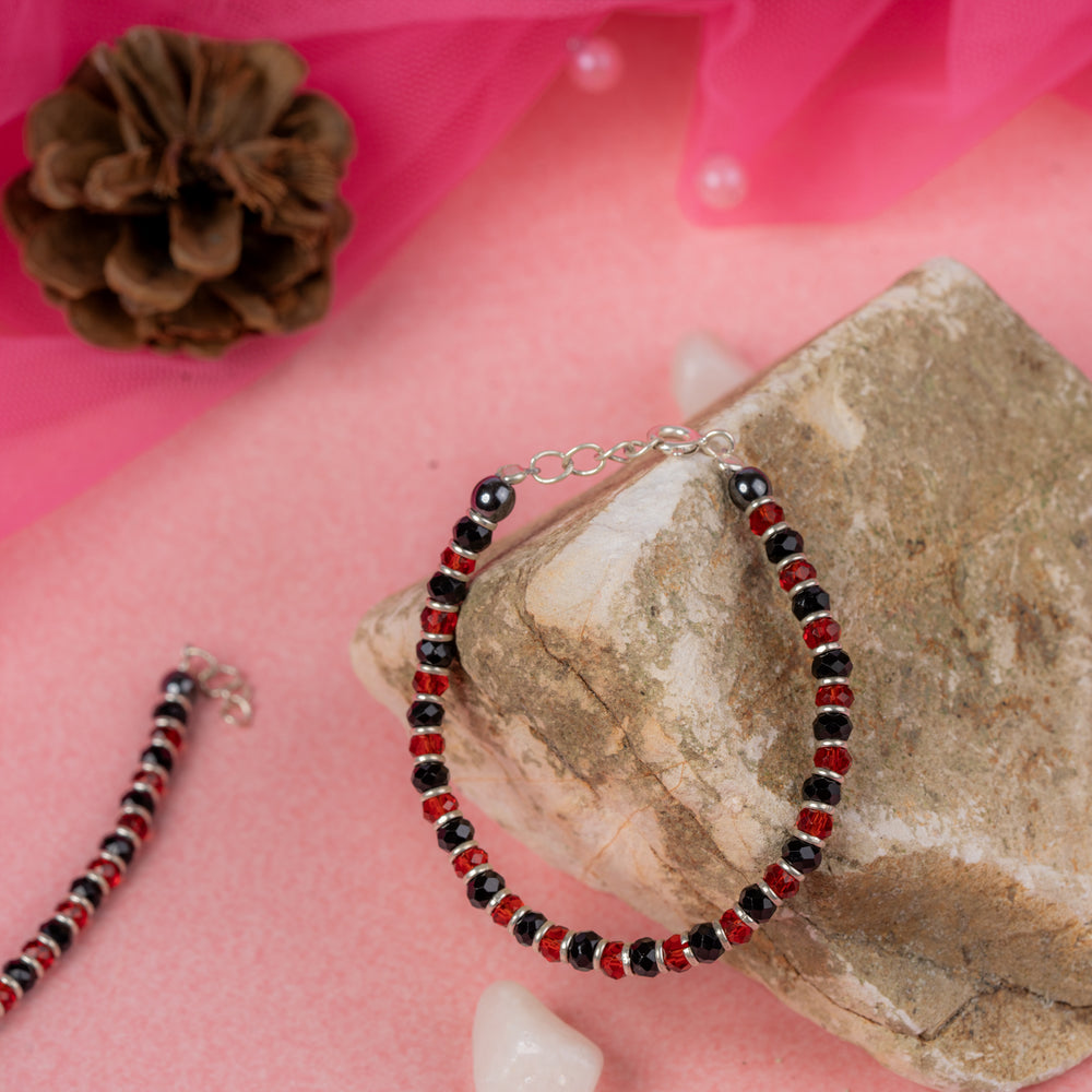 Baby Red-Black beads bracelet