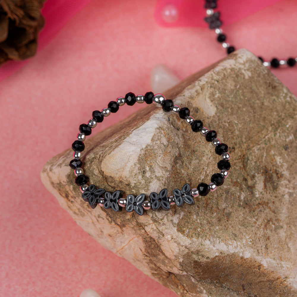 Tiny Treasures Baby Black beads Bracelet - Pair