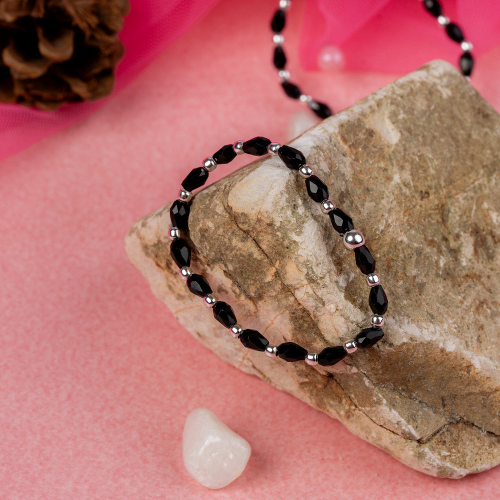 Tiny Twinkle baby Black Beads Bracelet - Pair