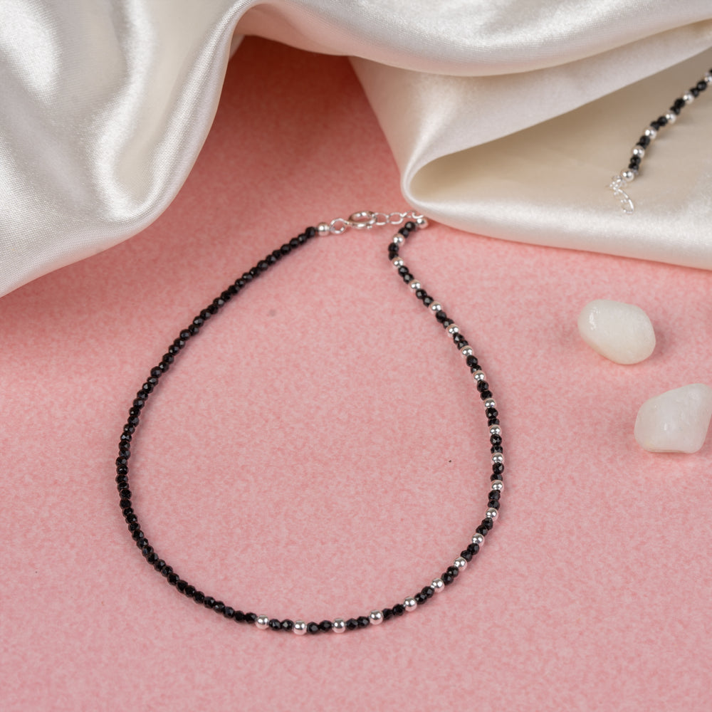 Black Onyx Beaded Anklet