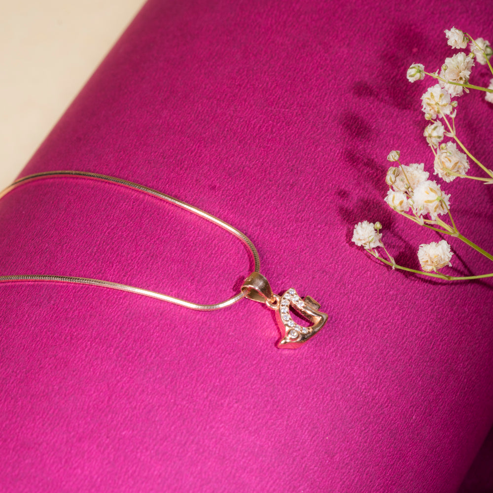 Elegant Fish Rose Gold Pendant