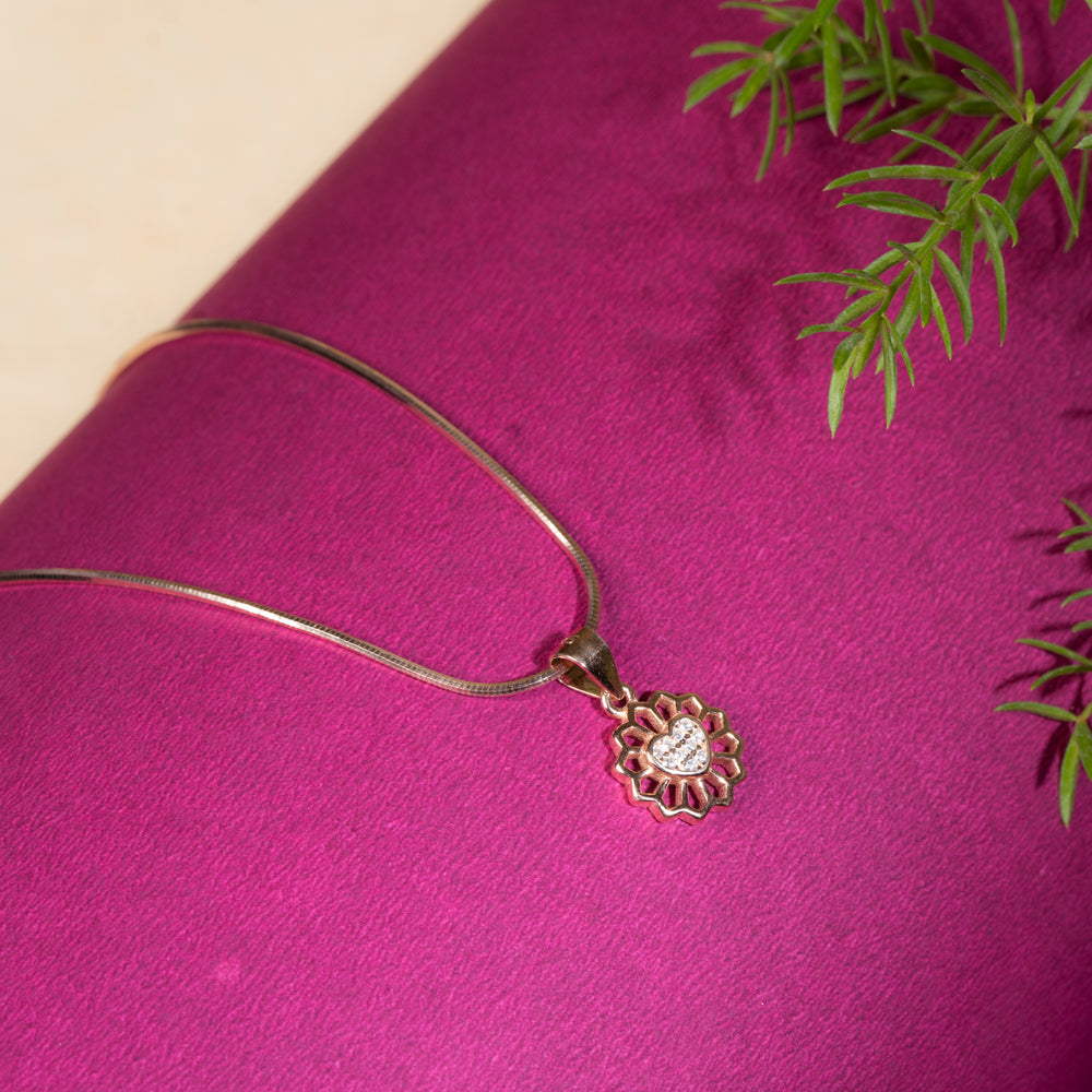 Golden Floral Elegance Pendant