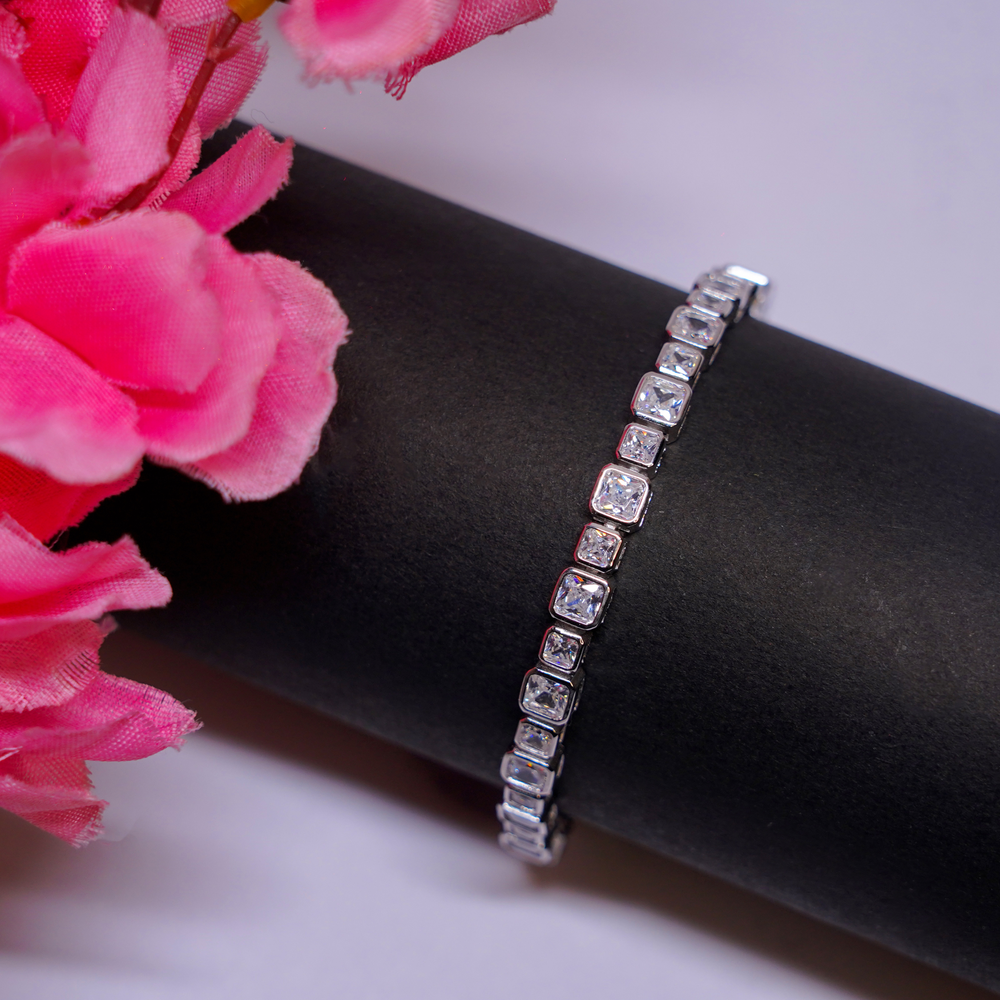 Square Tennis Bracelet