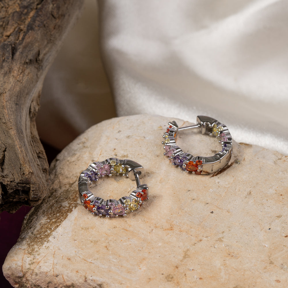 Rainbow Hoop Earrings